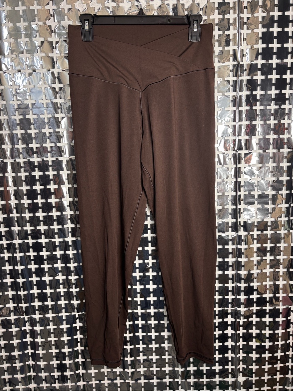aerie Brown High-Rise Crossover Waist Leggings